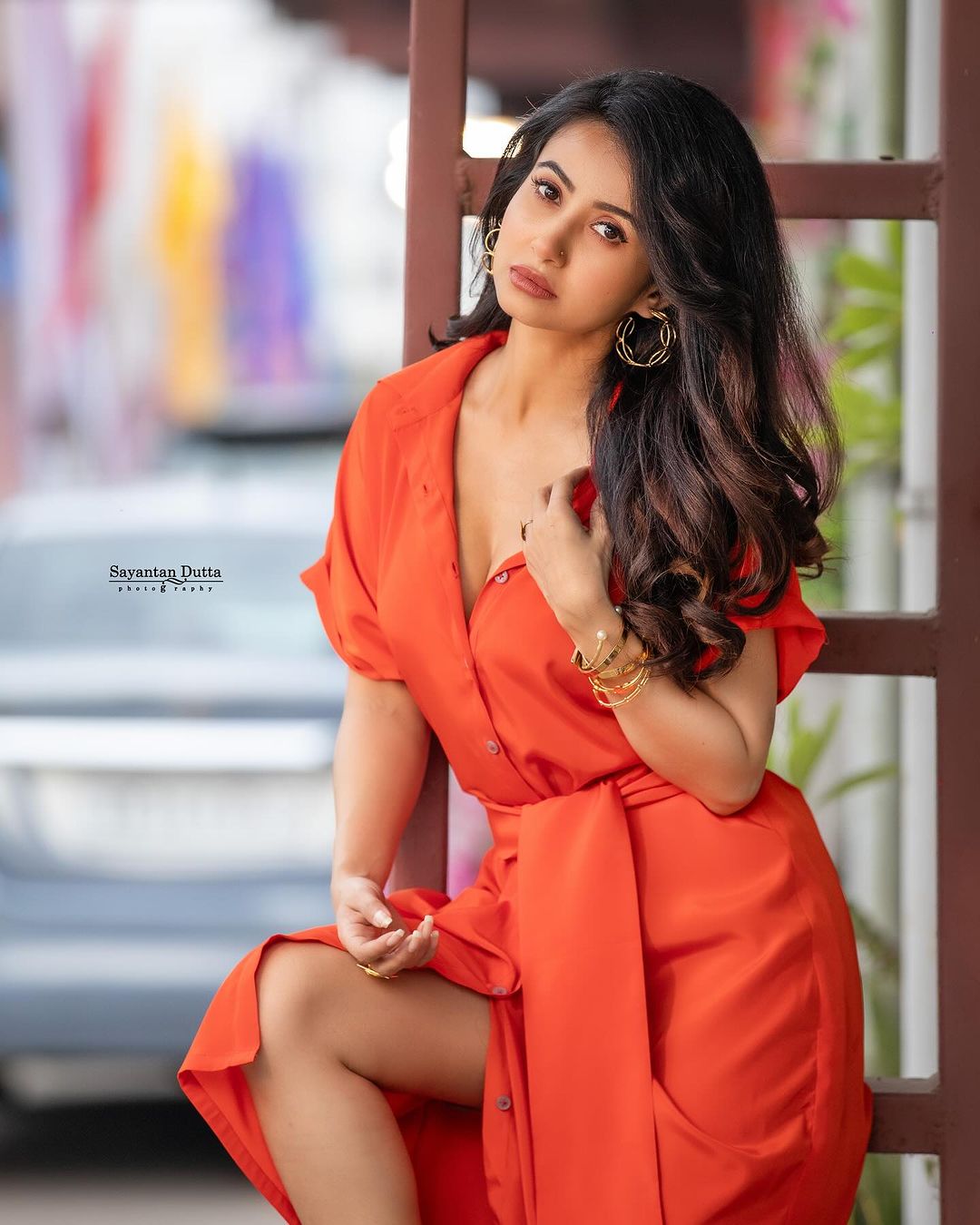 Actress Monami Ghosh hot in red Sleeves1