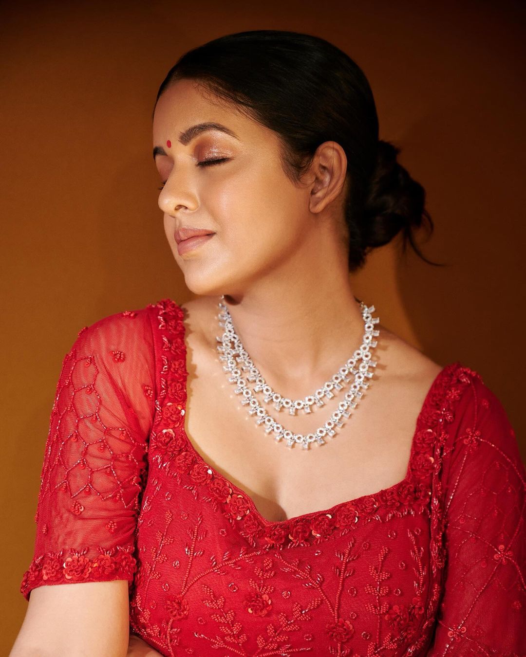 Actress Ishita Dutta Sheth latest stills in red dress