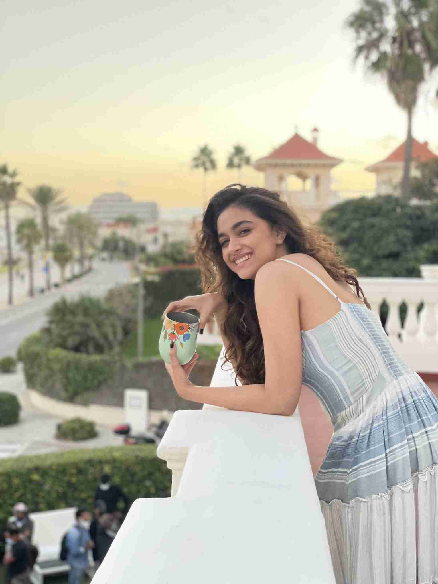 Actress Keerthy Suresh Sunset with tea Photoshoot!