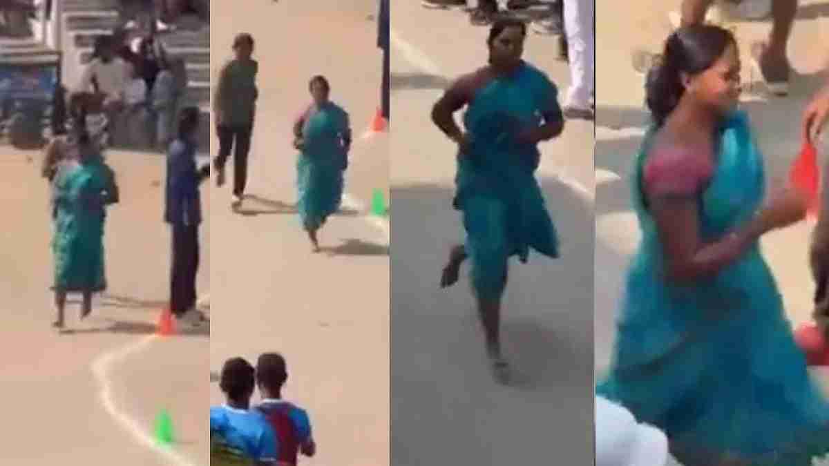 VIDEO: ஊர்க்காவல் படை உடற்தகுதி தேர்வில் சேலை அணிந்து வெறுங்காலுடன் 6 நிமிடங்களில் 1,600 மீட்டர் ஓடி சாதனை படைத்த பெண்
