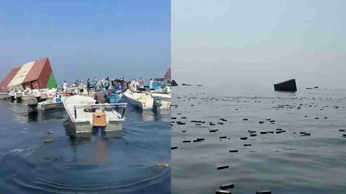 ஹார்முஸ் ஜலசந்தியில் கடலில் மூழ்கிய சரக்குக் கப்பல்: ஐபோன்களையும் வாசனைத் திரவியங்களையும் அள்ளி சென்ற ஈரானிய மீனவர்கள்!
