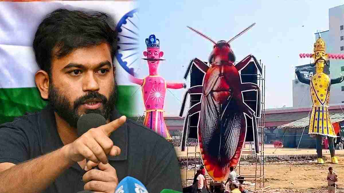 கரப்பான் பூச்சி உருவ பொம்மையை எரித்த பாஜக அமைச்சர் - இலவச விளம்பரத்திற்கு நன்றி என அபிஜீத் தீப்கே பதிவு