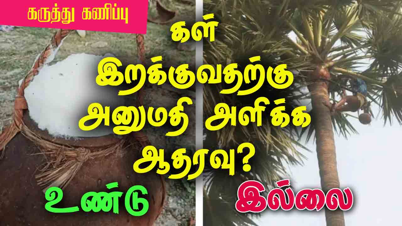 கள் இறக்குவதற்கு அனுமதி அளிக்க ஆதரவு? மக்கள் கருத்து என்ன ? 