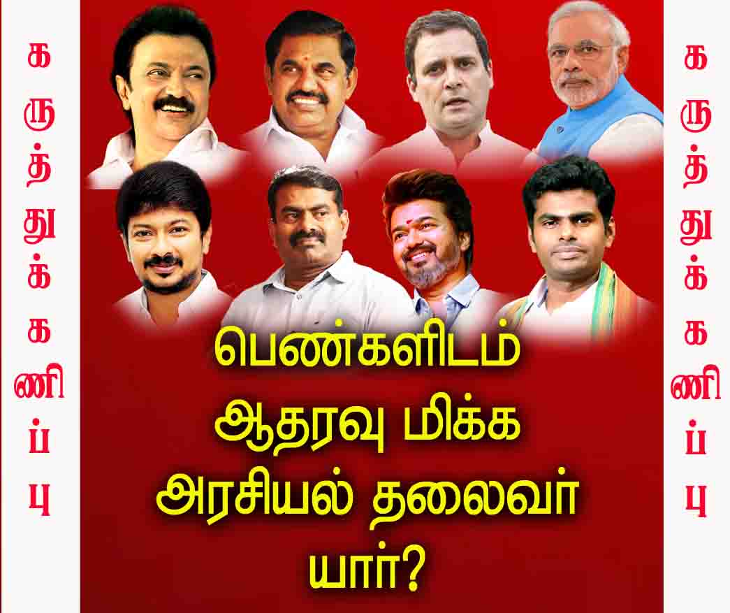 பெண்களிடம் ஆதரவு மிக்க அரசியல் தலைவர் யார்?