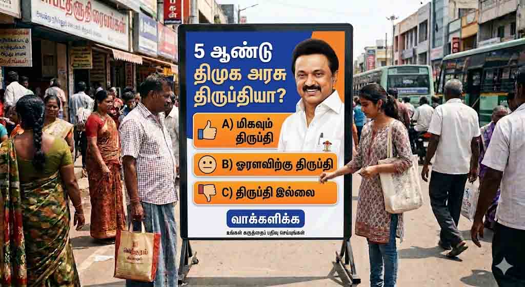 கடந்த 5 ஆண்டுகால தமிழக அரசின் செயல்பாடுகள் உங்களுக்குத் திருப்தி அளிக்கிறதா?